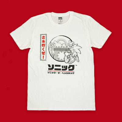 Sonic the Hedgehog Official Modern Sonic the Hedgehog Japanese Style White  T-Shirts (Unisex)